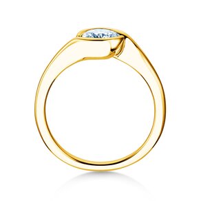 Bague de fiançailles Touch en 9K or jaune avec diamant 0,75ct H/SI