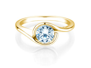 Bague de fiançailles Touch en 9K or jaune avec diamant 1,00ct H/SI