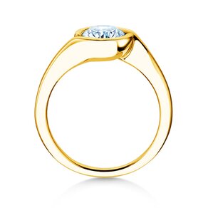 Bague de fiançailles Touch en 9K or jaune avec diamant 1,00ct H/SI