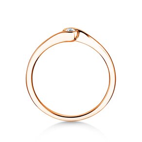 Bague de fiançailles Touch en 18K or rose avec diamant 0,04ct G/SI