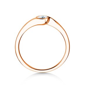 Bague de fiançailles Touch en 9K or rose avec diamant 0,13ct G/SI