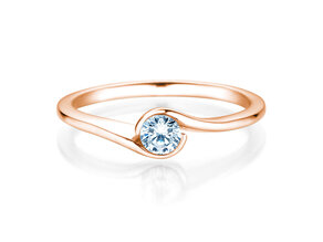Bague de fiançailles Touch en or rose