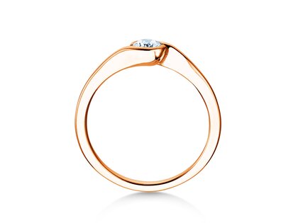 Bague de fiançailles Touch en or rose