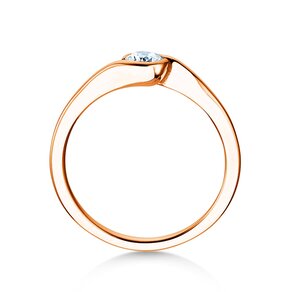 Bague de fiançailles Touch en or rose