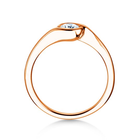 Bague de fiançailles Touch en or rose