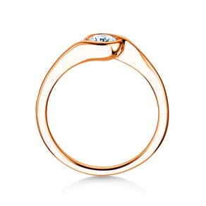 Bague de fiançailles Touch en 9K or rose avec diamant 0,50ct G/SI