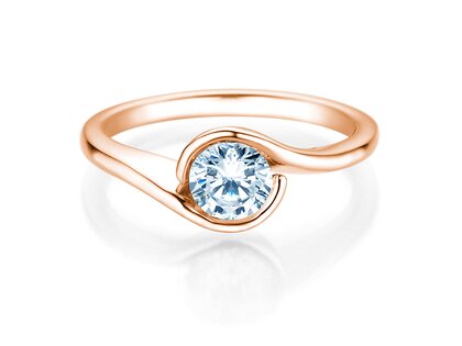 Bague de fiançailles Touch en 9K or rose avec diamant 0,75ct G/SI