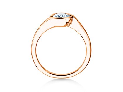 Bague de fiançailles Touch en 9K or rose avec diamant 0,75ct G/SI
