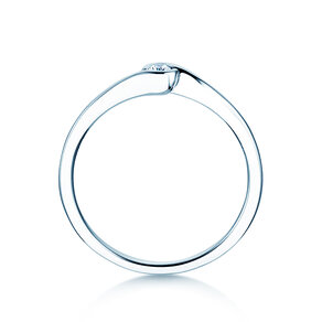 Bague de fiançailles Touch en Argent 925/- avec diamant 0,04ct G/SI