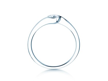 Bague de fiançailles Touch en 9K or blanc avec diamant 0,13ct G/SI