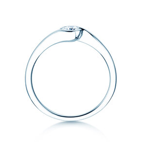 Bague de fiançailles Touch en 9K or blanc avec diamant 0,13ct G/SI