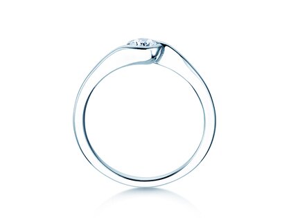 Bague de fiançailles Touch en 18K or blanc avec diamant 0,23ct D/IF