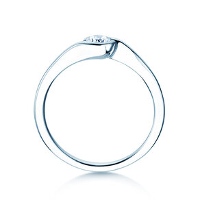 Bague de fiançailles Touch en 18K or blanc avec diamant 0,23ct D/IF