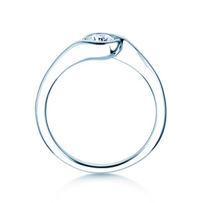 Bague de fiançailles Touch en 14K or blanc avec diamant 0,50ct G/SI