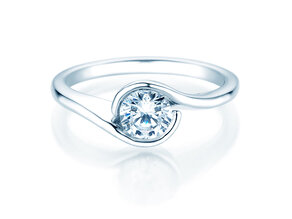 Bague de fiançailles Touch en 9K or blanc avec diamant 0,75ct G/SI