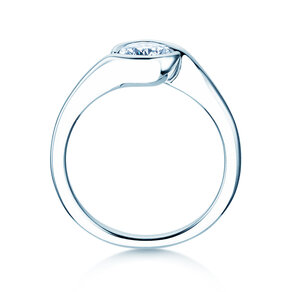 Bague de fiançailles Touch en 9K or blanc avec diamant 0,75ct G/SI