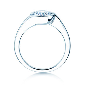 Bague de fiançailles Touch en 9K or blanc avec diamant 1,00ct H/SI