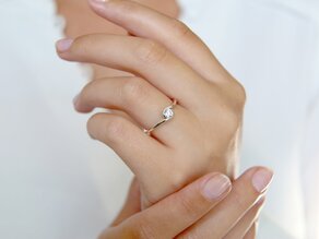 Bague de fiançailles Touch en 18K or blanc avec diamant 0,23ct D/IF