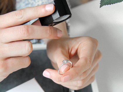 Bague de fiançailles Touch en 18K or blanc avec diamant 0,23ct D/IF