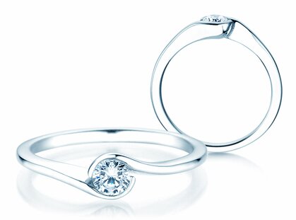 Bague de fiançailles Touch en platine 950/- avec diamant 0,30ct G/SI