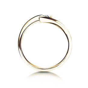 Bague de fiançailles Twist Petite dans 14K or jaune avec diamant 0,09ct G/SI