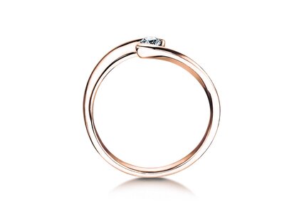 Bague de fiançailles Twist Petite dans or rose
