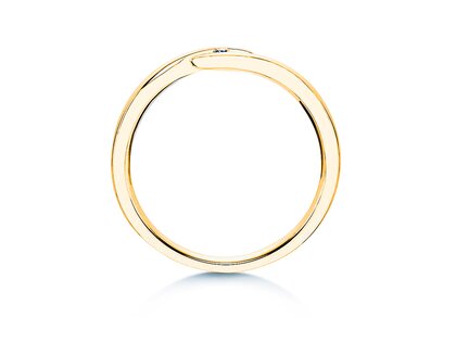 Bague de fiançailles Twist en 18K or jaune avec diamant 0,03ct H/SI