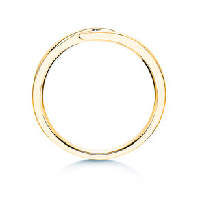 Bague de fiançailles Twist en 18K or jaune avec diamant 0,03ct H/SI