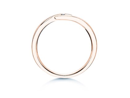 Bague de fiançailles Twist en 9K or rose avec diamant 0,03ct