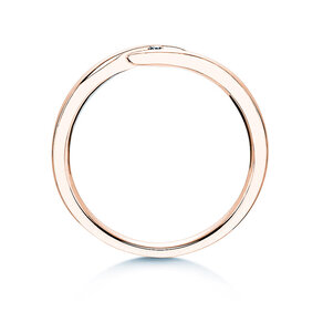 Bague de fiançailles Twist en 9K or rose avec diamant 0,03ct