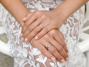 Bague de fiançailles Twist dans Argent 925/- avec diamant 0,03ct H/SI
