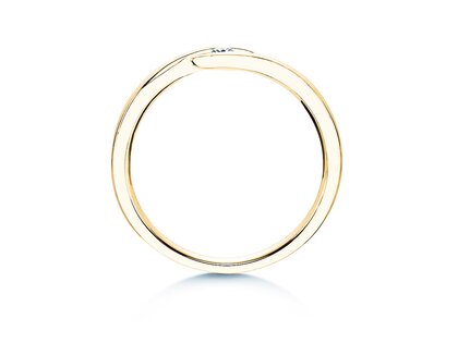 Bague de fiançailles Twist dans 14K or jaune avec diamant 0,07ct H/SI