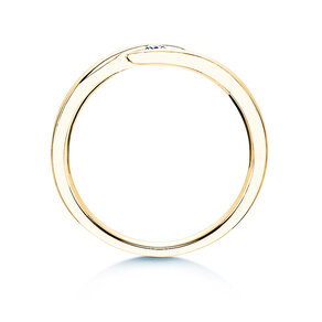 Bague de fiançailles Twist dans 14K or jaune avec diamant 0,07ct H/SI