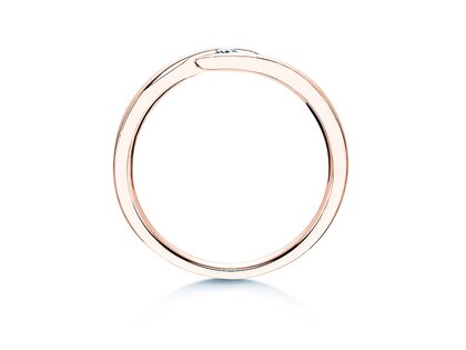 Bague de fiançailles Twist dans 14K or rose avec diamant 0,07ct G/SI