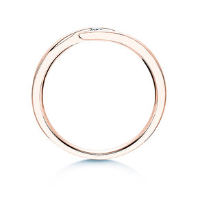 Bague de fiançailles Twist dans 14K or rose avec diamant 0,07ct G/SI