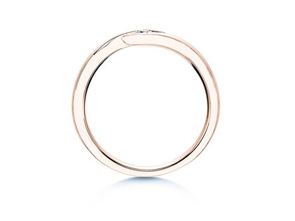 Bague de fiançailles Twist dans 18K or rose avec diamant 0,15ct G/SI
