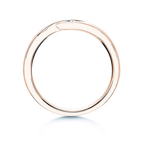 Bague de fiançailles Twist dans 18K or rose avec diamant 0,15ct G/SI