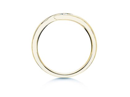Bague de fiançailles Twist dans 14K or jaune avec diamant 0,15ct G/SI