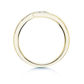 Bague de fiançailles Twist dans 14K or jaune avec diamant 0,15ct G/SI