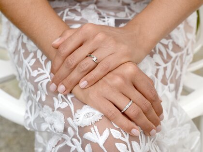 Bague de fiançailles Twist dans 14K or blanc avec diamant 0,15ct G/SI