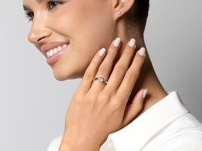 Bague de fiançailles Twist dans 18K or rose avec diamant 0,40ct G/SI