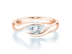 Bague de fiançailles Twist dans 18K or rose avec diamant 0,50ct G/SI