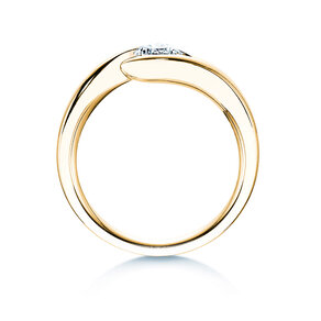 Bague de fiançailles Twist dans 18K or jaune avec diamant 0,50ct H/SI