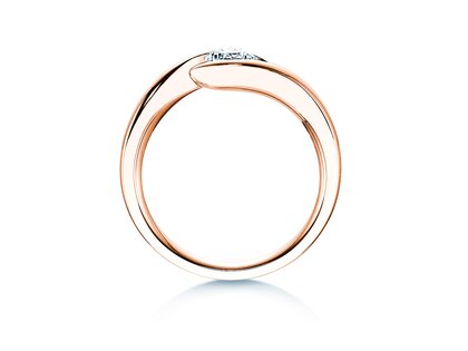 Bague de fiançailles Twist dans 18K or rose avec diamant 0,50ct G/SI