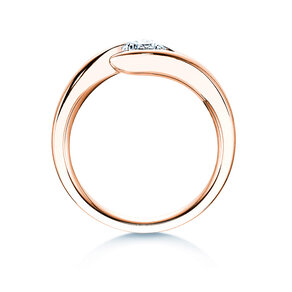 Bague de fiançailles Twist dans 18K or rose avec diamant 0,50ct G/SI