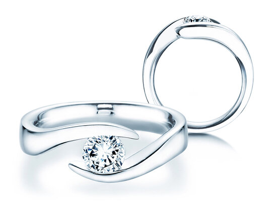 Bague de fiançailles Twist diamant de laboratoire
