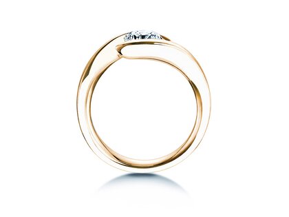 Bague de fiançailles Twist en 14K or jaune avec diamant 1,00ct H/SI