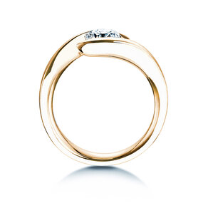 Bague de fiançailles Twist en 14K or jaune avec diamant 1,00ct H/SI