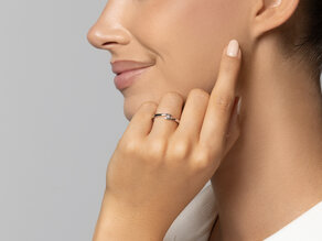 Bague de fiançailles Twist en 9K or rose avec diamant 0,03ct