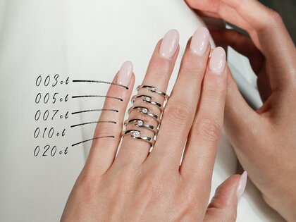 Bague de fiançailles Twist dans Argent 925/- avec diamant 0,10ct G/VS